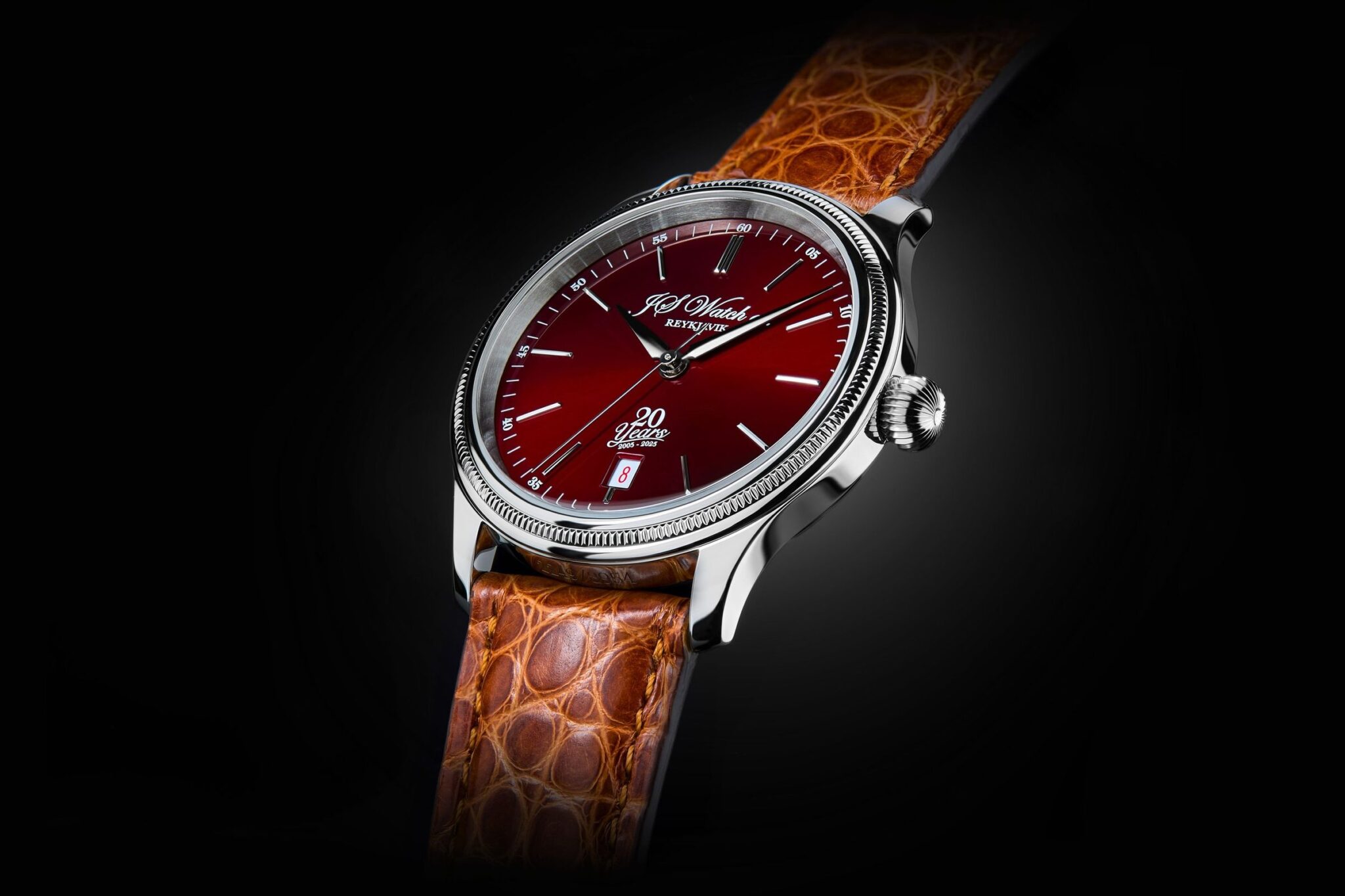 JS Watch Co. 20th Anniversary 101 Burgundy Red Sunburst Edition