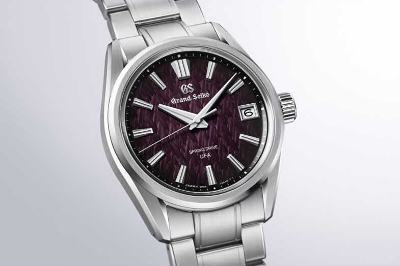 Grand Seiko Evolution 9 Spring Drive UFA Limited Edition SLGB005 "Shinshu Ice Forest" – фиолетовый рассвет
