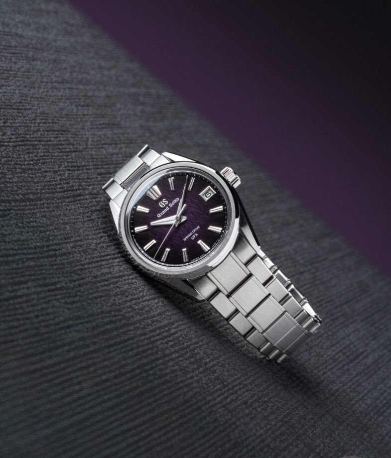 Grand Seiko Evolution 9 Spring Drive UFA Limited Edition SLGB005 "Shinshu Ice Forest" – фиолетовый рассвет