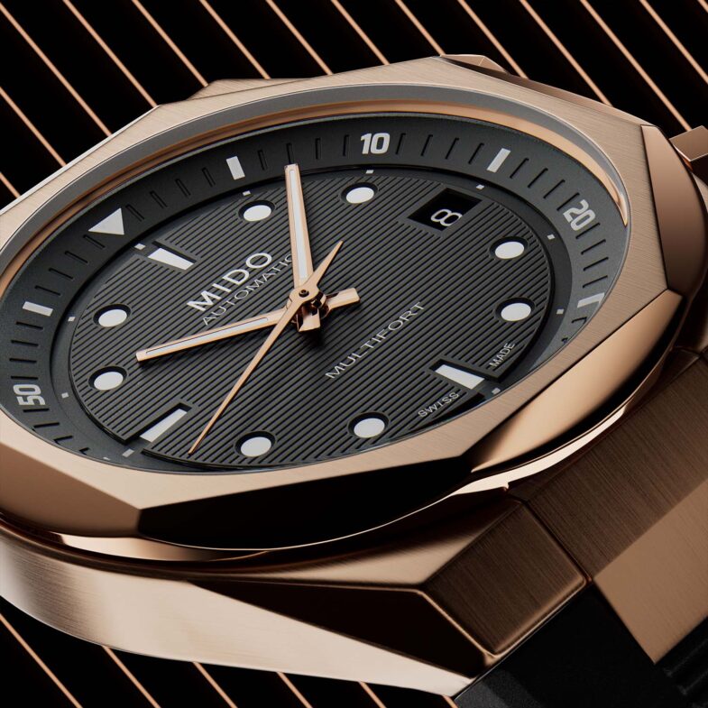 Mido Multifort 8 Two Crowns Rose Gold PVD