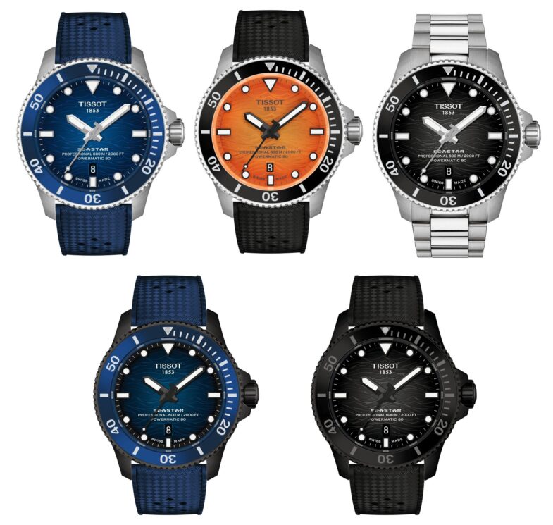 Квинтет новинок дайверской линейки Tissot Seastar 2000 Professional