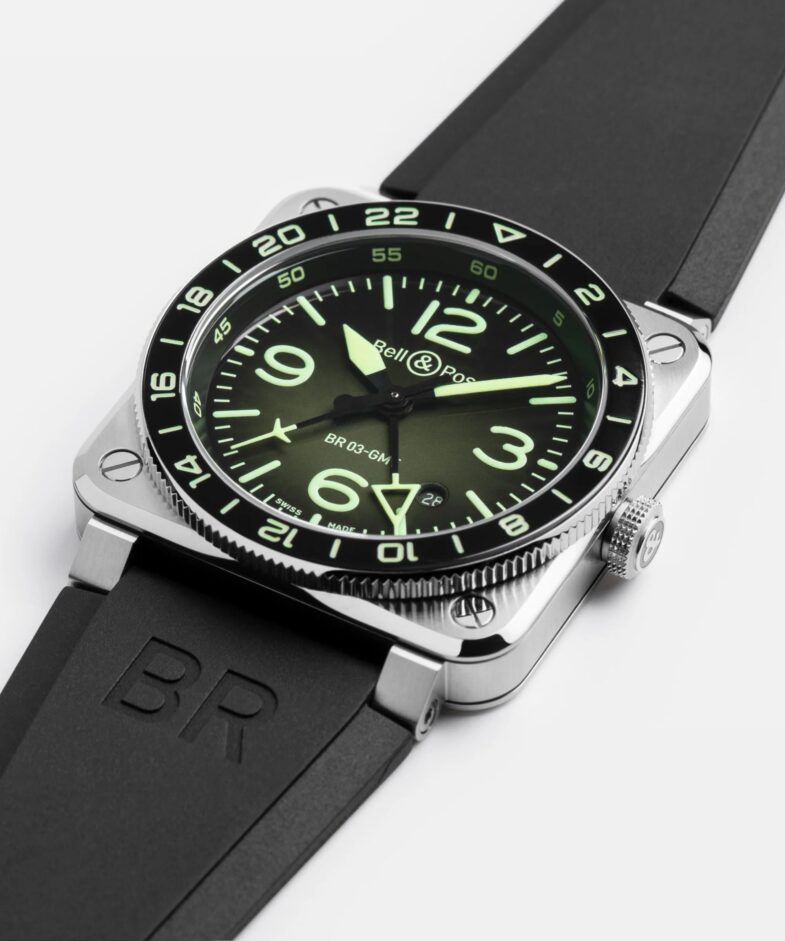 Bell & Ross BR-03 GMT Green Lum – полет сквозь северное сияние