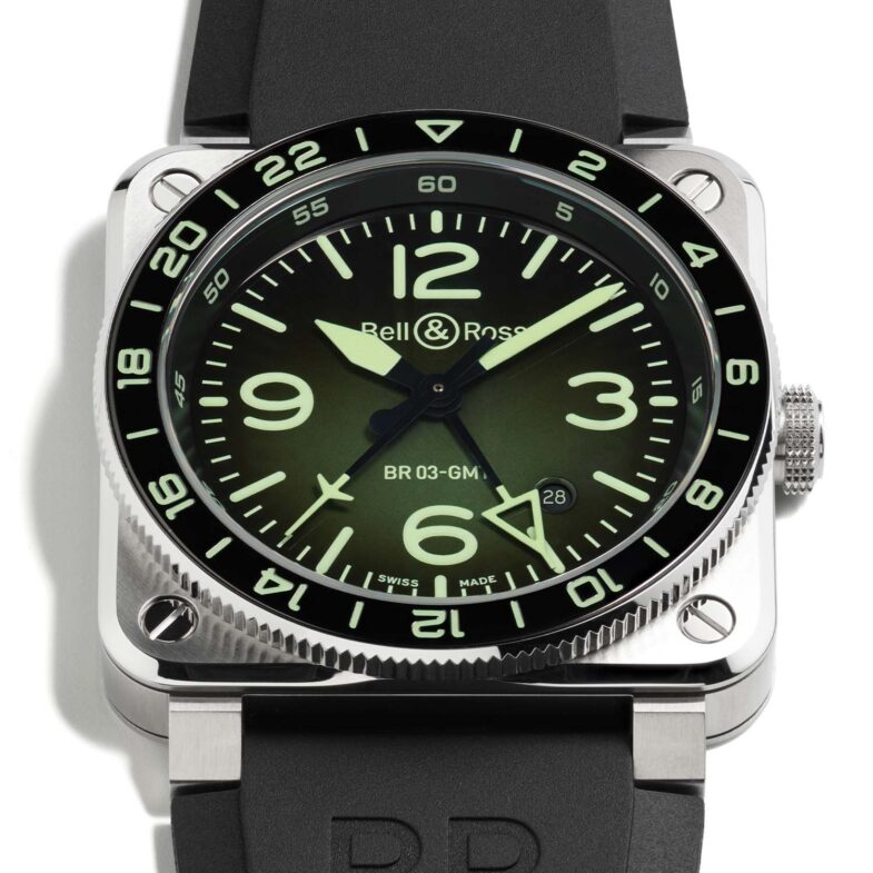 Bell & Ross BR-03 GMT Green Lum – полет сквозь северное сияние