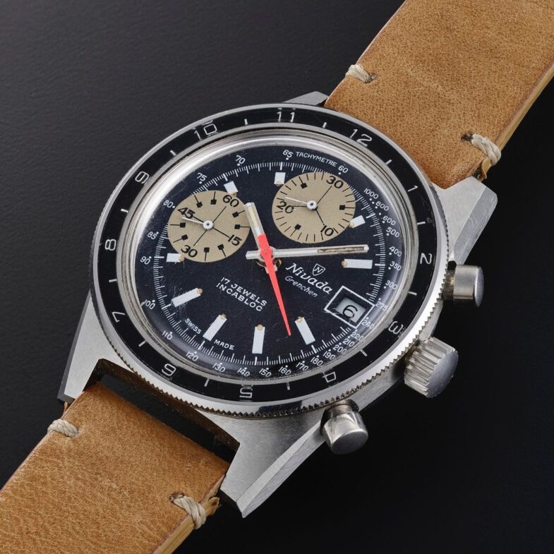Nivada Grenchen Autochron Automatic Orange