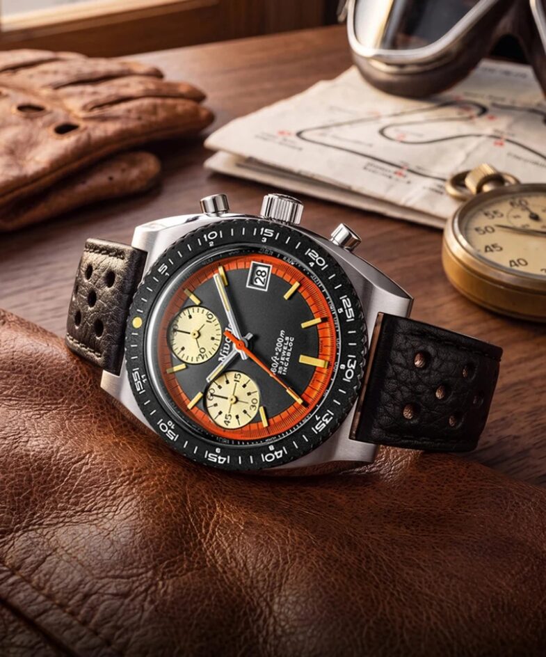 Nivada Grenchen Autochron Automatic Orange