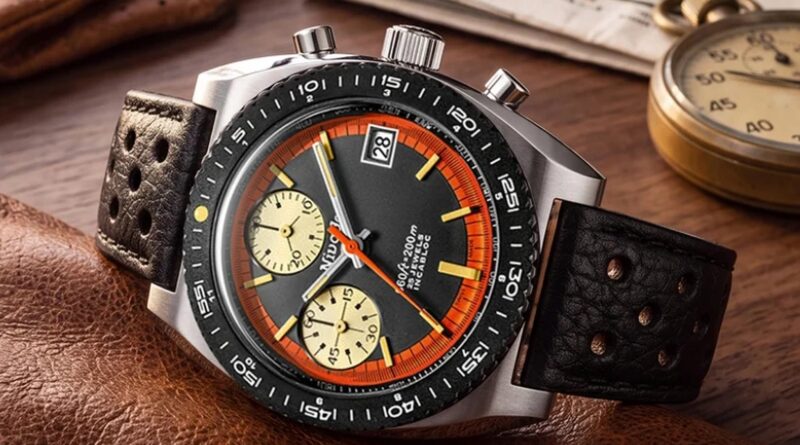 Nivada Grenchen Autochron Automatic Orange
