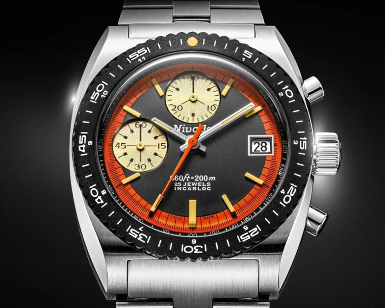 Nivada Grenchen Autochron Automatic Orange