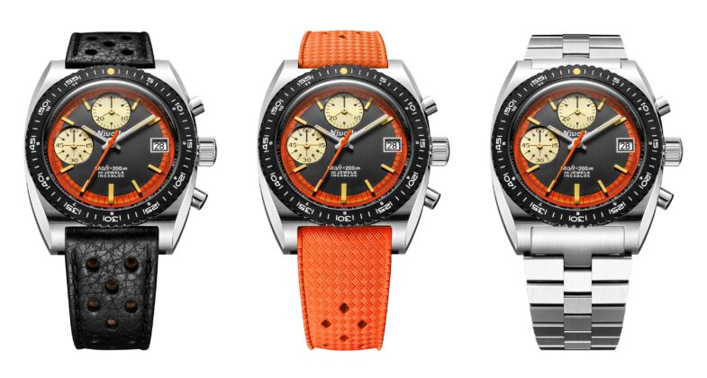 Nivada Grenchen Autochron Automatic Orange