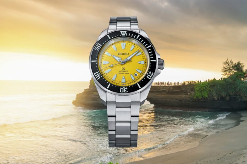 Seiko Prospex HBB003K и HBB004K — закат над морским побережьем