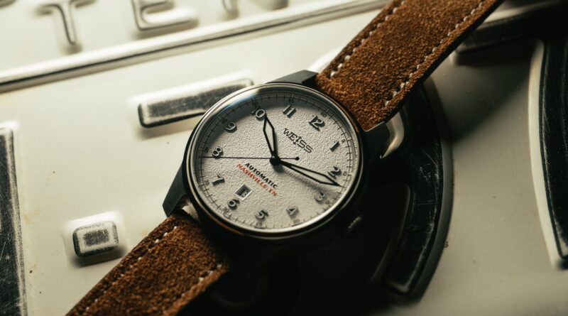 Weiss 42mm Automatic Standard Issue Field Watch with Date: Textured White Dial